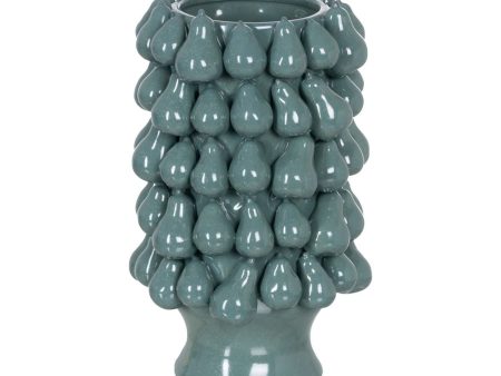 Vase Blue Ceramic 26,7 x 26,7 x 40 cm Online Hot Sale