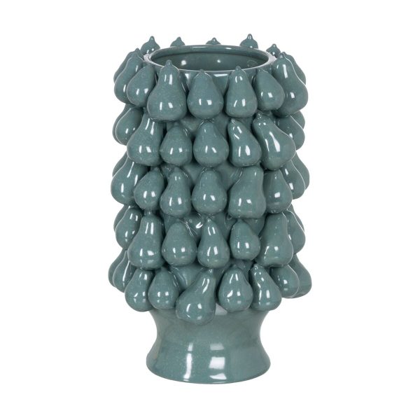 Vase Blue Ceramic 26,7 x 26,7 x 40 cm Online Hot Sale