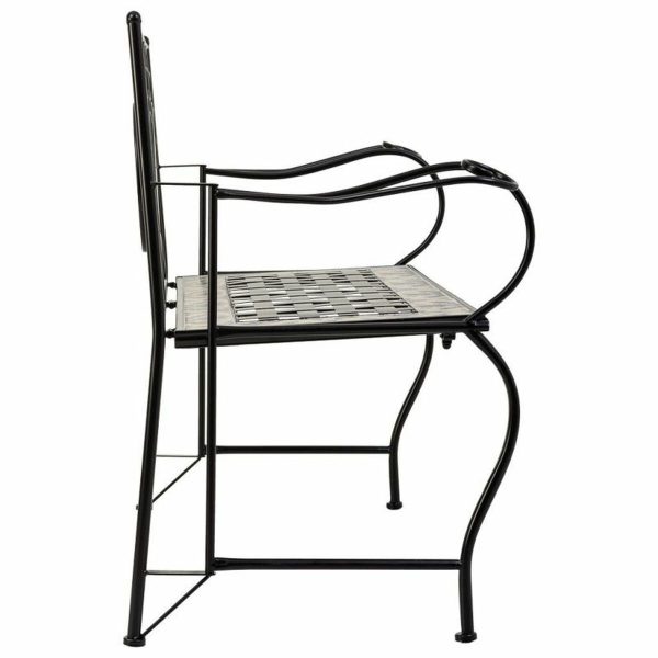 Bench Alexandra House Living Black Iron Tile 50 x 88 x 110 cm Online Sale