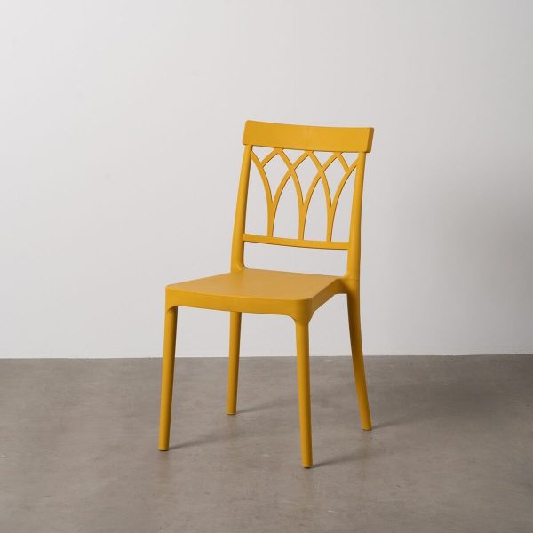 Dining Chair Yellow 42 x 54 x 83 cm For Sale