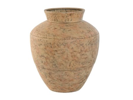 Vase Home ESPRIT Beige Metal 33 x 33 x 37 cm For Discount