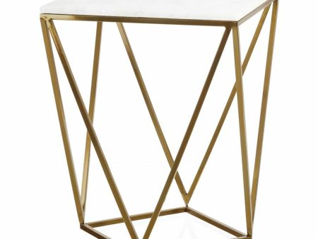 Small Side Table White Bronze 46 x 46 x 56 cm Supply