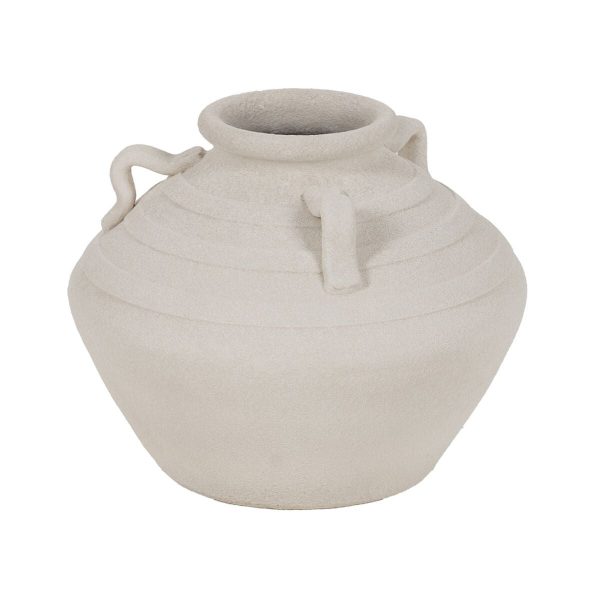 Vase White Ceramic 34 x 34 x 30 cm 34 x 34 x 27 cm For Discount