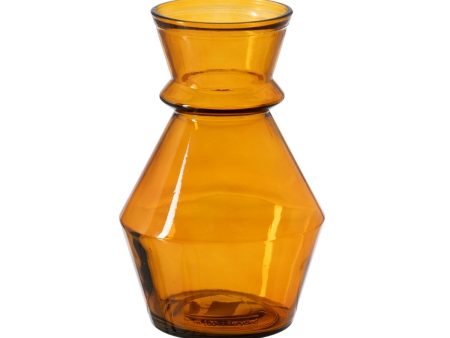 Vase Orange recycled glass 16 x 16 x 25 cm on Sale