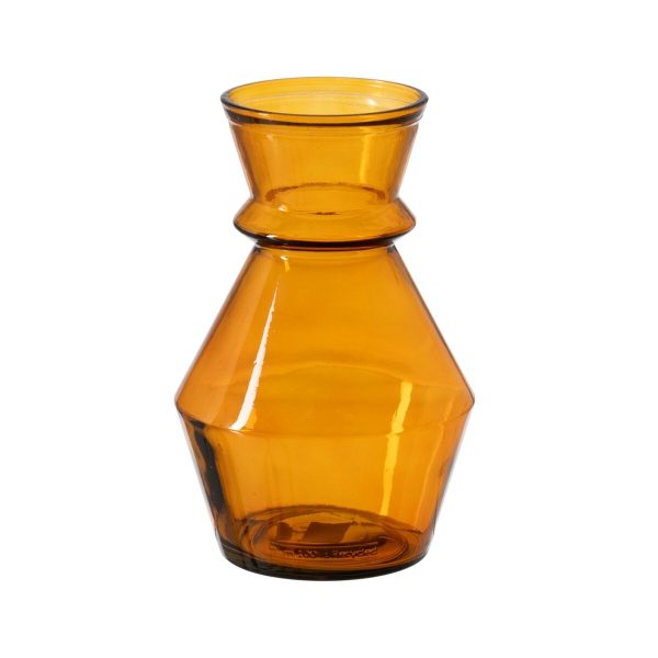 Vase Orange recycled glass 16 x 16 x 25 cm on Sale