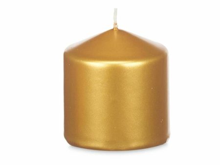 Candle Acorde 92532 Golden 7 x 7,5 x 7 cm (24 Units) For Cheap