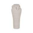 Vase White Ceramic 25 x 25 x 60 cm Sale