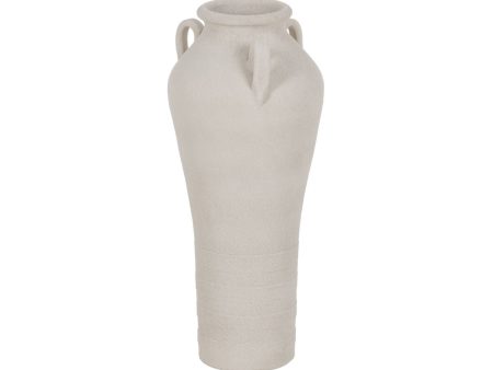 Vase White Ceramic 25 x 25 x 60 cm Sale