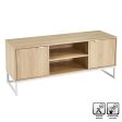 TV furniture White Natural 120 x 39 x 52,5 cm For Discount