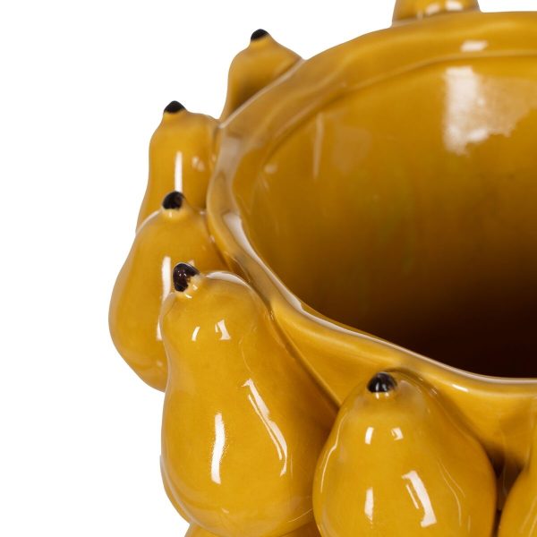 Vase Yellow Ceramic 23,5 x 23,5 x 40 cm Supply