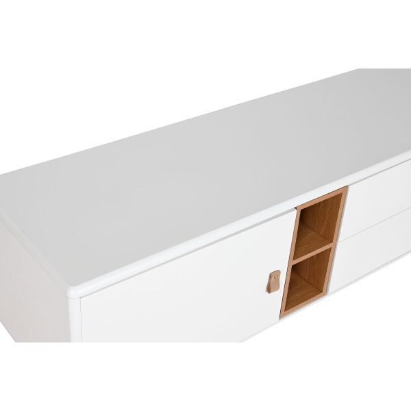 TV furniture Home ESPRIT White Natural polypropylene MDF Wood 140 x 40 x 55 cm Online Sale