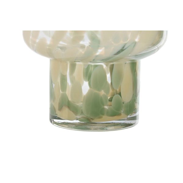 Vase Home ESPRIT Green Cream Crystal Modern 15 X 15 X 21,5 cm Hot on Sale