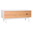 TV furniture Home ESPRIT White Natural polypropylene MDF Wood 140 x 40 x 55 cm Online Sale