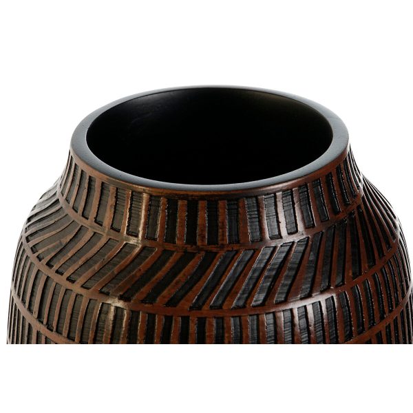 Vase Home ESPRIT Brown Black Resin Colonial 19 x 19 x 21 cm Online now