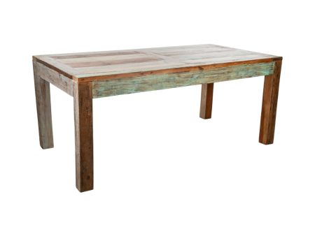 Table Romimex Brown Red Green Wood 180 x 76 x 90 cm Fashion