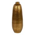 Vase Golden Ceramic 30 x 30 x 80 cm on Sale