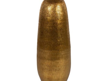 Vase Golden Ceramic 30 x 30 x 80 cm on Sale