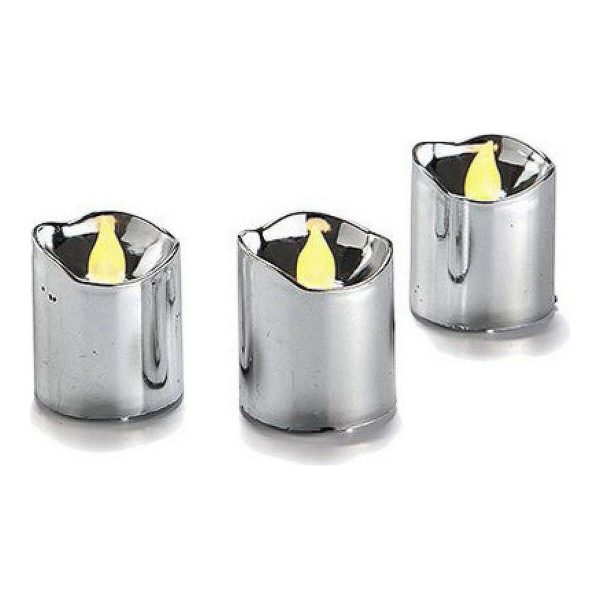 LED Candle Silver Plastic Discount