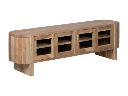 TV furniture CREEL Natural 180 x 50 x 40 cm Online Sale