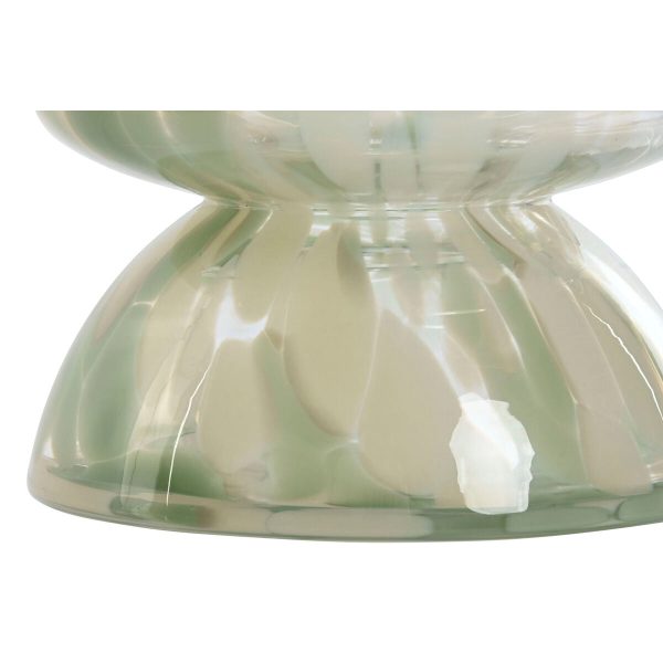 Vase Home ESPRIT Green Cream Crystal Modern 16 x 16 x 24 cm Online now