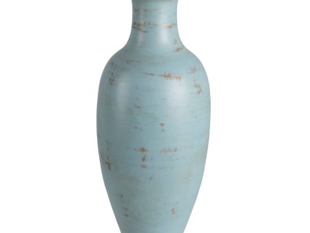 Vase Turquoise Terracotta 28 x 30 x 67 cm Online Sale