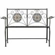 Bench Alexandra House Living Black Iron Tile 50 x 88 x 110 cm Online Sale