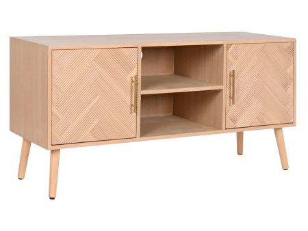 TV furniture Home ESPRIT Natural Paolownia wood MDF Wood 120 x 40 x 60 cm For Cheap