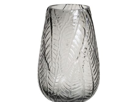 Vase Grey Glass 17 x 17 x 26 cm For Cheap