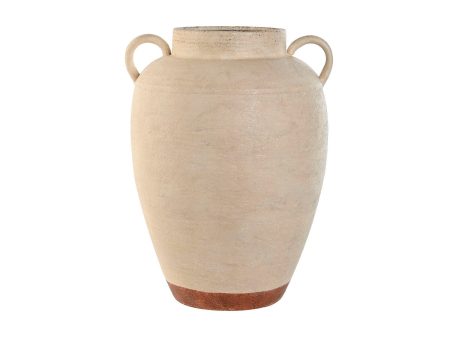 Vase Home ESPRIT White Metal Traditional 27 x 27 x 37 cm Online Hot Sale