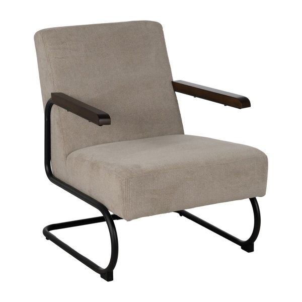 Armchair Black Taupe 61 x 70 x 85 cm For Discount