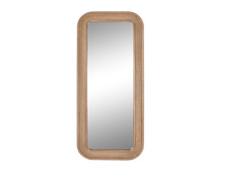 Wall mirror Home ESPRIT Natural Tropical 76,5 x 5,5 x 172,5 cm 76,5 x 3,5 x 173,5 cm Fashion