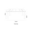 Table Garbar White polypropylene 90 x 74 x 160 cm Rectangular Hot on Sale