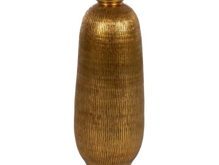 Vase Golden Ceramic 25 x 25 x 60 cm For Cheap