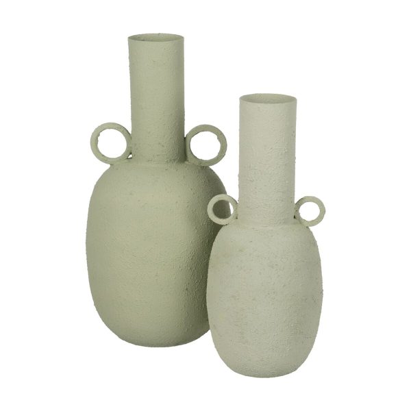 Vase Light Green Iron 20 x 20 x 46 cm Online now