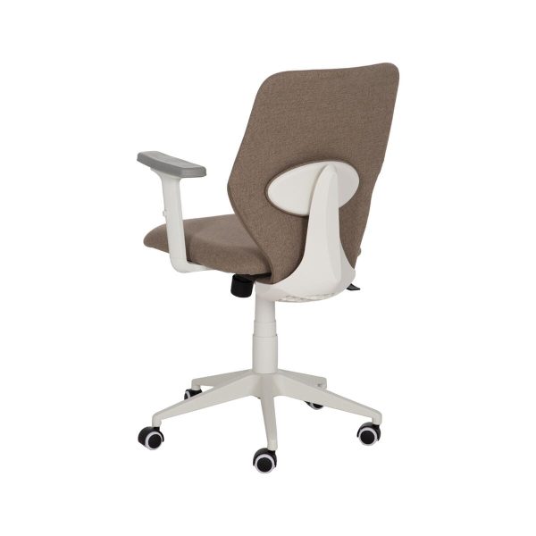 Office Chair White Taupe 63 x 59 x 94,5 cm Discount