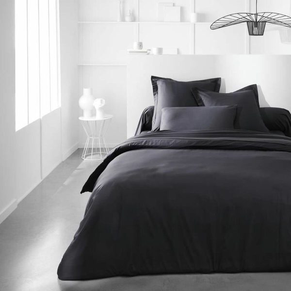 Pillowcase TODAY Essential Black 45 x 185 cm Anthracite Online Hot Sale