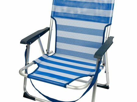 Beach Chair Aktive Foldable Blue 44 x 72 x 35 cm (4 Units) For Discount