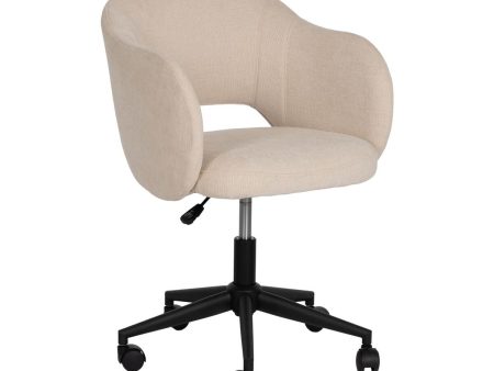 Office Chair Black Cream 56 x 56 x 85 cm Online