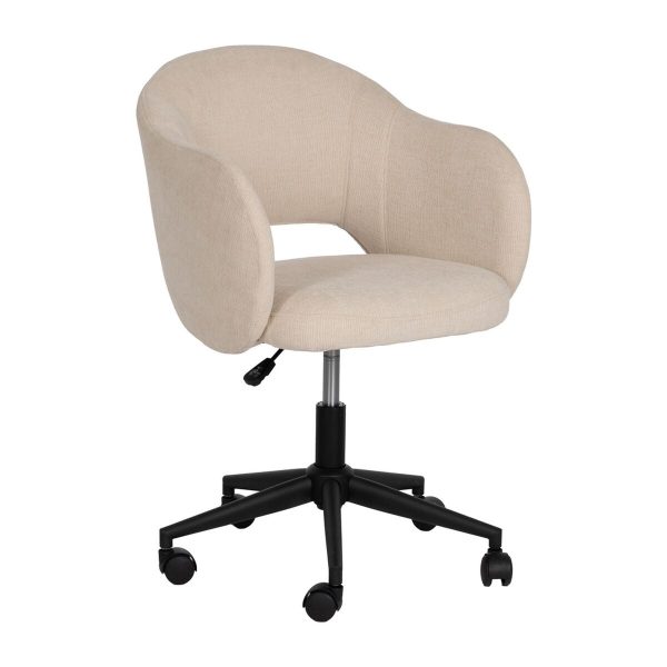 Office Chair Black Cream 56 x 56 x 85 cm Online