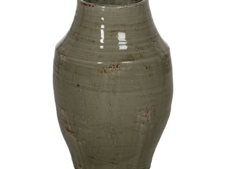 Vase Green Ceramic 33 x 33 x 47 cm Online Hot Sale