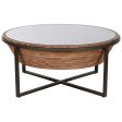 Centre Table Home ESPRIT Crystal Fir wood 102 x 102 x 46 cm Supply