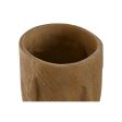 Vase Home ESPRIT Brown Resin Face 15 x 15 x 31 cm For Sale