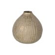 Vase Beige Golden Iron 25 x 25 x 25 cm For Sale