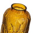 Vase Amber Glass 15 x 15 x 20 cm Fashion