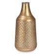 Vase Golden Metal 21 x 44 x 21 cm (4 Units) With relief For Discount