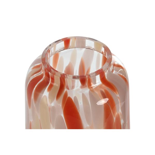 Vase Home ESPRIT Cream Terracotta Crystal Modern 12,5 x 12,5 x 30 cm Cheap