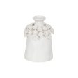 Vase White Ceramic 17 x 17 x 23 cm Hot on Sale