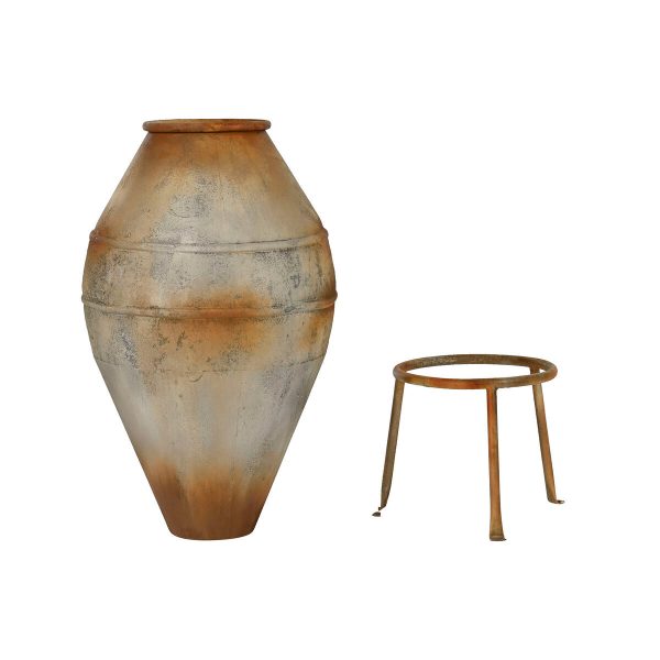 Vase Home ESPRIT Beige Metal 49 X 49 X 93 cm Cheap