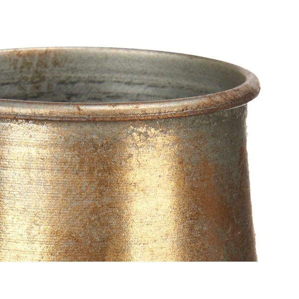 Vase Golden Metal 21 x 44 x 21 cm (4 Units) With relief For Discount