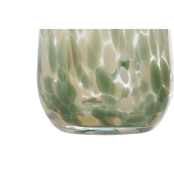 Vase Home ESPRIT Green Cream Crystal Modern 12,5 x 12,5 x 30 cm Cheap